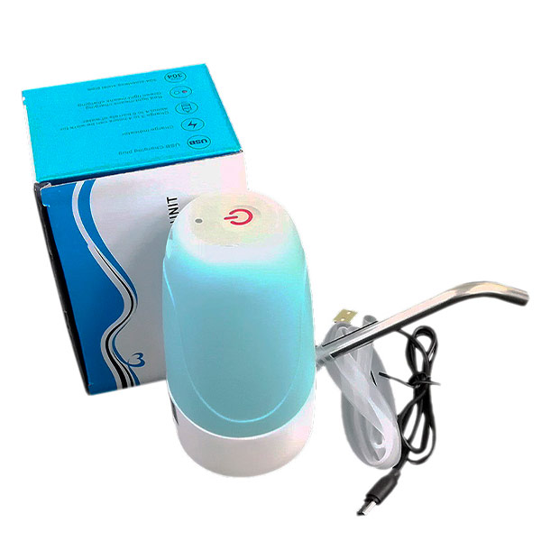 Помпа Aqua Well К7 на аккумуляторе от USB, голубая для 19л бутылей (в коробке), цвет голубой