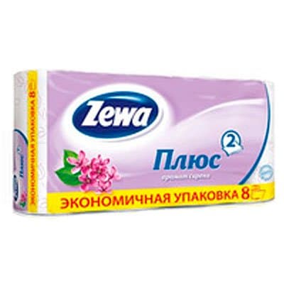 Туалетная бумага Zemma Плюс сирень 2 слоя (8 шт)