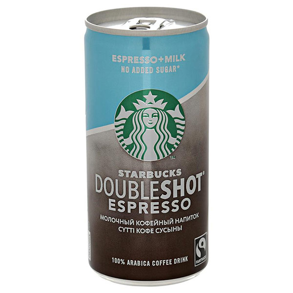 Кофейный напиток Starbucks Doubleshot Espresso без сахара 2,6% БЗМЖ 200 мл