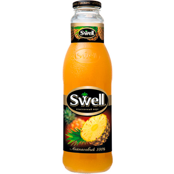 Ананасовый сок Swell / Свелл 0,75 литра, 6 шт. в уп.