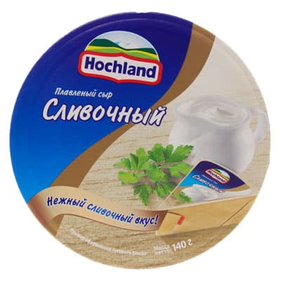 Сыр Hochland плавленый сливочный 55% БЗМЖ 140гр. 1уп. (8шт.)