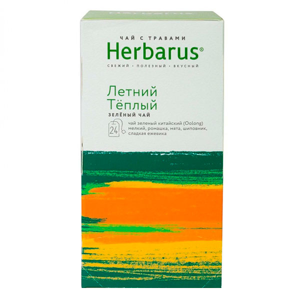 

Чай зеленый Herbarus летний теплый 24 пак