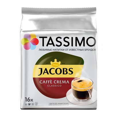 Кофе в капсулах Tassimo Кафе Крема Классик (16шт)