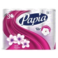 Туалетная бумага Papia Балийский цветок 3 слоя (12шт)