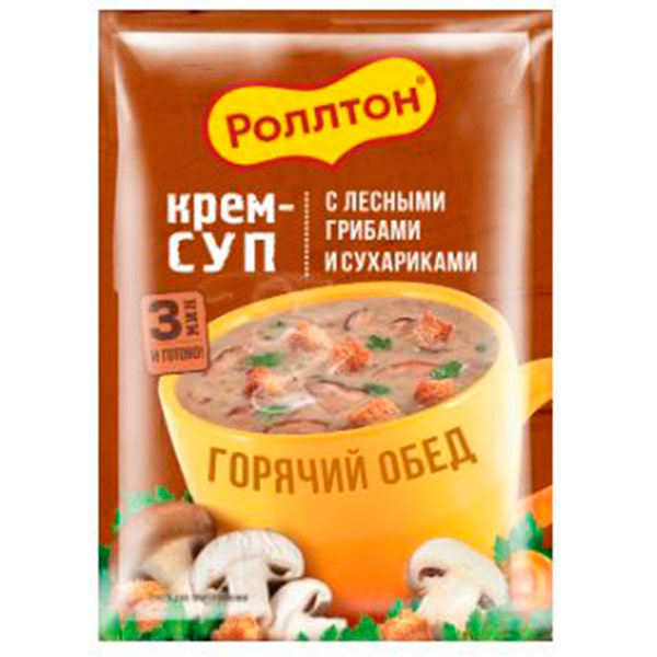 Крем-суп Роллтон с лесными грибами и сухариками 21 гр