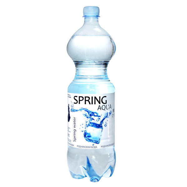 Вода Spring Aqua 1.5 литра, без газа, пэт, 6 шт. в уп.
