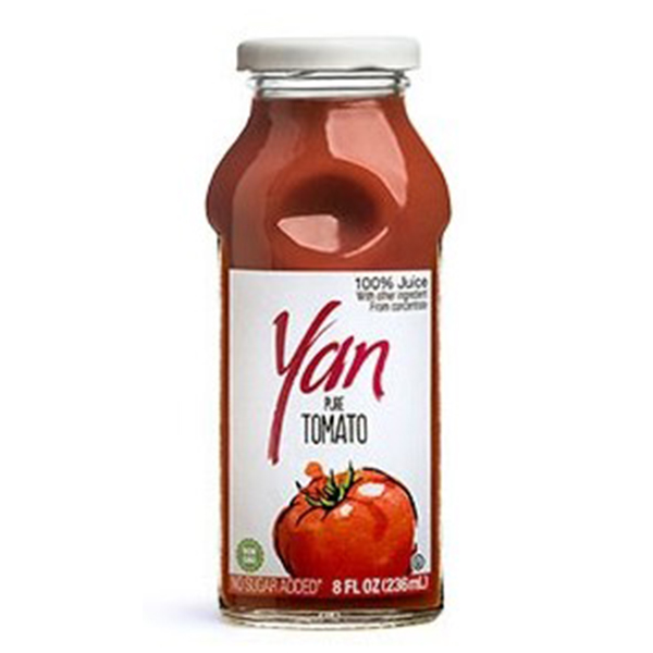 Сок YAN томатный 0.25 литра, стекло, 12 шт. в уп