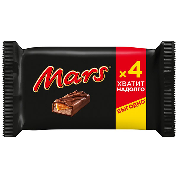 Шоколадный батончик MARS мультипак 40.5 гр 4 шт. в уп.