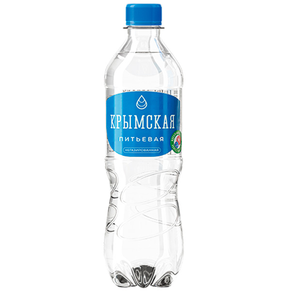 Вода Крымская питьевая 0.5 литра, без газа, пэт, 12 шт. в уп.
