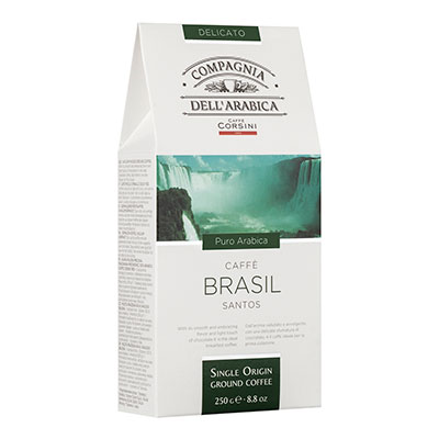 

Кофе Dell Arabica Brasil Santos молотый в/у 250 гр