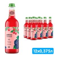 Напиток Абрау Винонад Черешня и Виноград 0.375 литра, газ, стекло, 12 шт. в уп.