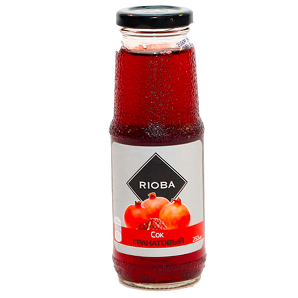 Гранатовый сок Rioba 0,25 литра, стекло, 8 шт. в уп.
