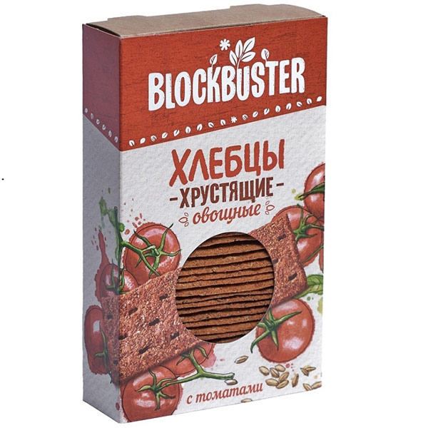 Хлебцы Blockbuster ржано-пшеничные овощные 130 гр