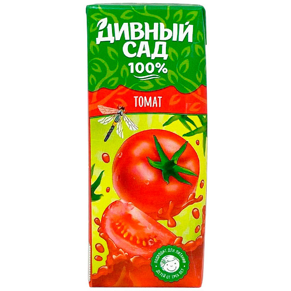 Нектар Дивный Сад 3+ томатный 0,2 литра, 27 шт. в уп.