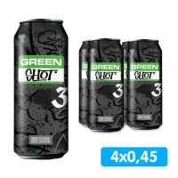 Напиток Грин Шот 3 / Green Shot 3 0,45 литра, газ, ж/б, 4 шт. в уп.