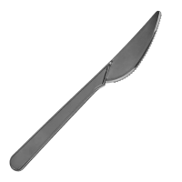 Ножи одноразовые столовые Премиум черные 180 мм 50 шт. в уп.