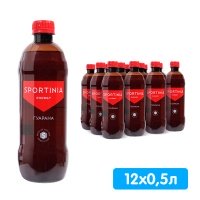 Напиток Sportinia Energy Гуарана 0.5 литра, без газа, пэт, 12 шт. в уп.