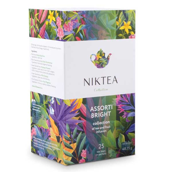 Коллекция чая и чайных напитков Niktea Assorti Bright 25 пак
