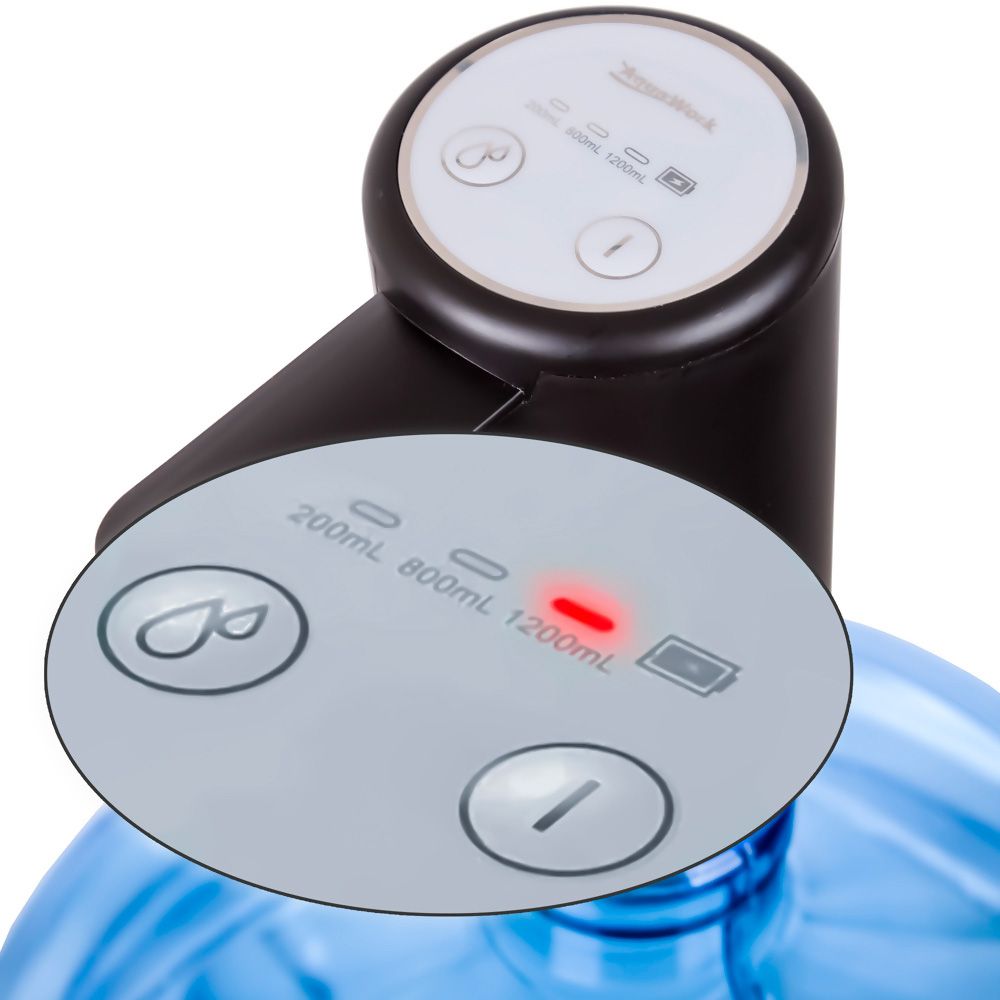 Помпа Aqua Work A-2 black электрическая на аккумуляторе с USB-адаптером для 19л бутылей (в коробке)