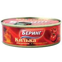 Килька Беринг обжаренная в томатном соусе ж/б 240 гр