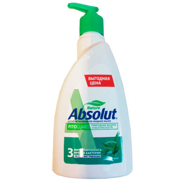 Жидкое мыло Absolut Fito Guard антибактериальное с алоэ вера 500 мл