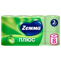 Туалетная бумага Zemma Плюс (яблоко) (8шт.)