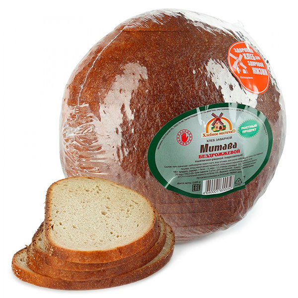 Хлеб пшенично-ржаной Митва заварной бездрожжевой нарезка 600 гр