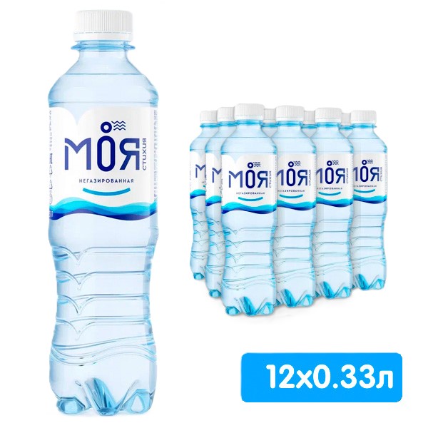 Вода Моя стихия 0.33 литра, без газа, пэт, 12 шт. в уп.