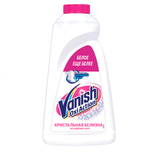 Пятновыводитель + отбеливатель Vanish Oxi Action кристальная белизна 1 литр