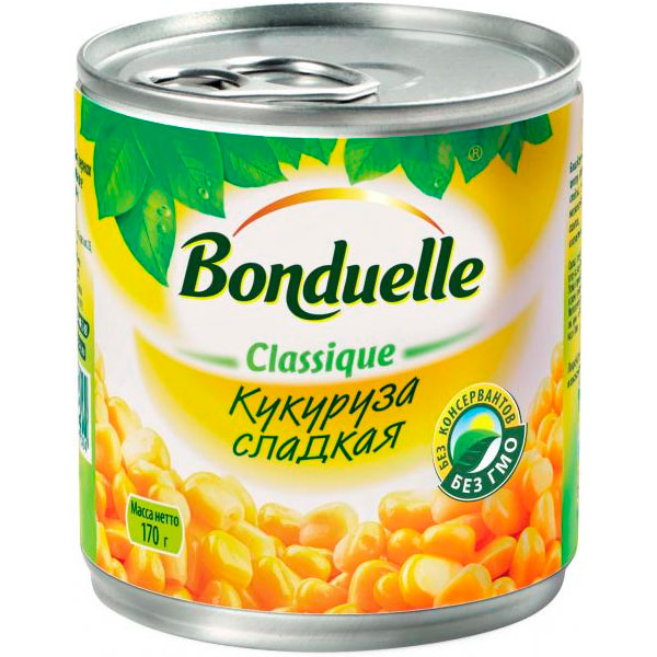 Кукуруза Bonduelle сладкая ж/б 170 гр