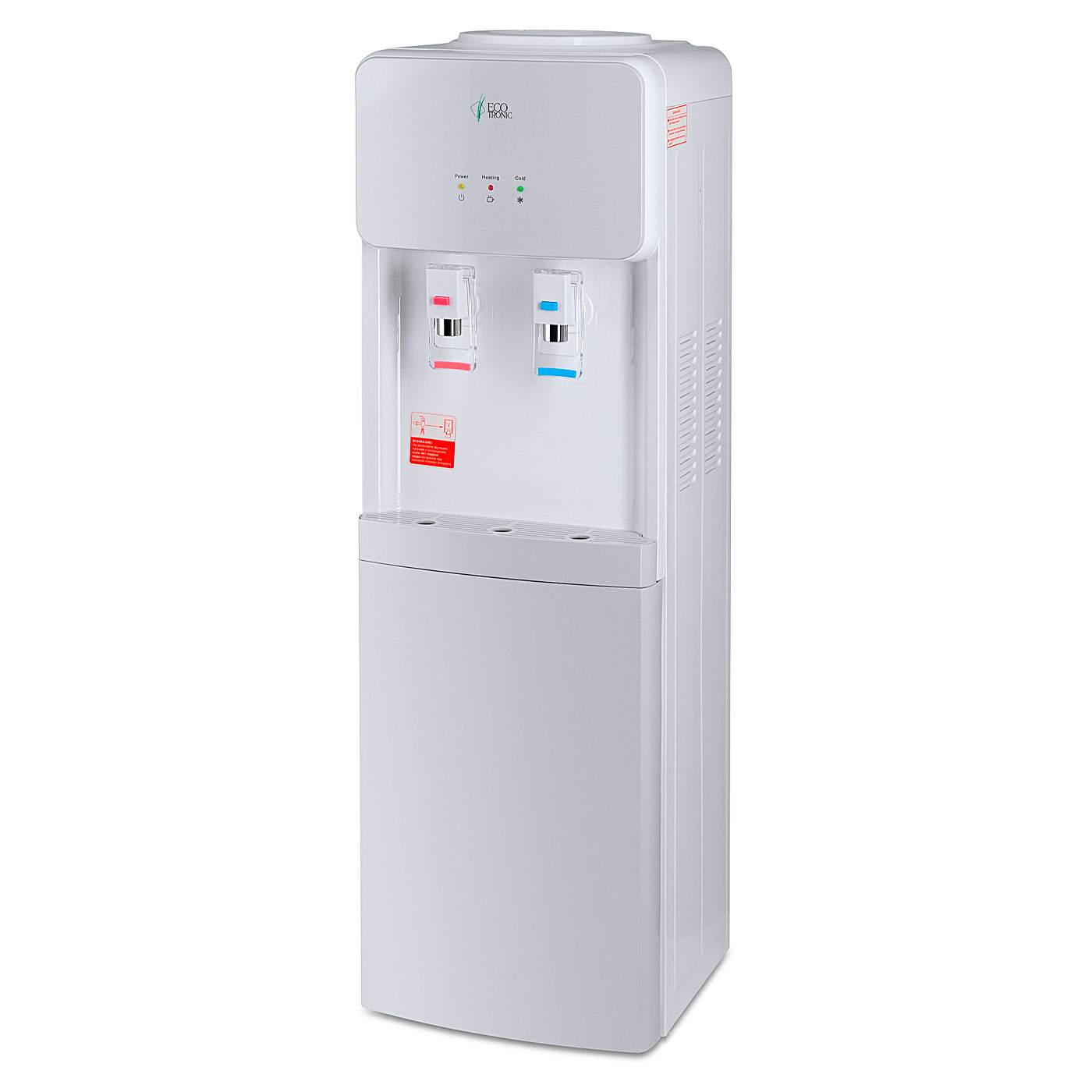 Кулер Ecotronic J21-LCE белый/серый (шкафчик 7 литров)