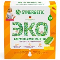 Таблетки для посудомоечных машин Synergetic бесфосфатные 100 шт