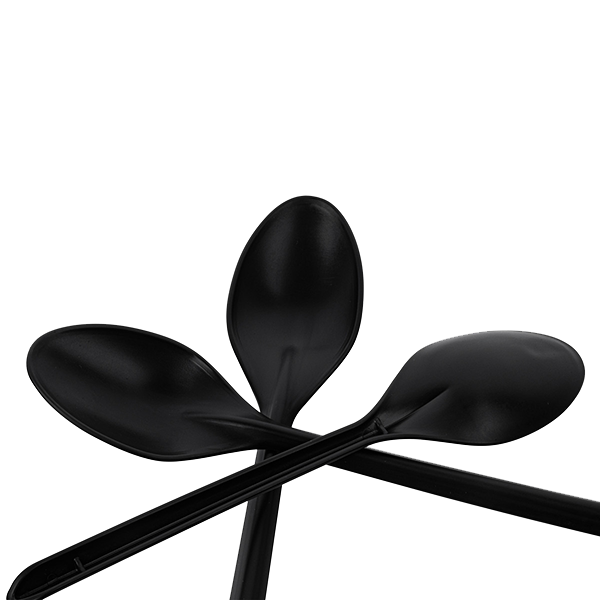 Ложка столовая пластиковая Metro Professional черная 165 мм, 50 шт