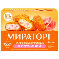 Наггетсы куриные Мираторг с ветчиной 250 гр