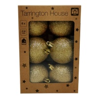 Набор шаров Tarrington House золотой с блестками 6 см., 6 шт.