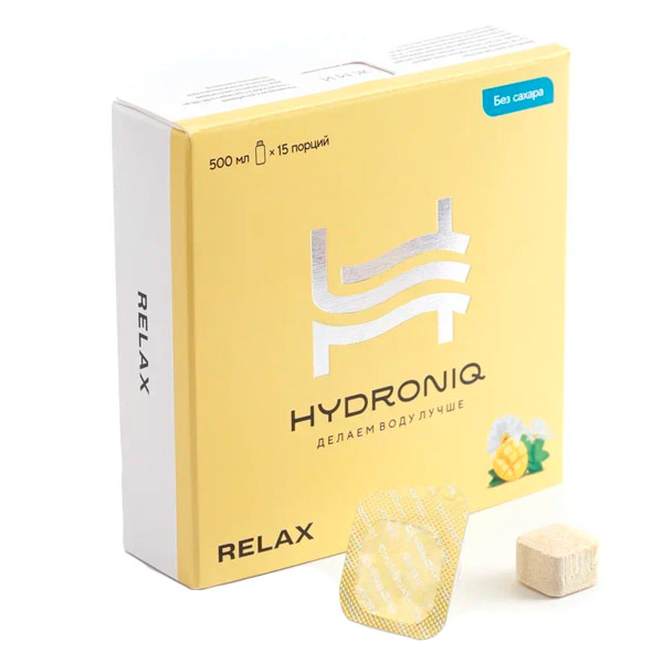 Смесь таблетированная обогащенная для воды Hydroniq Relax вкус Манго 15 таб. 30 гр