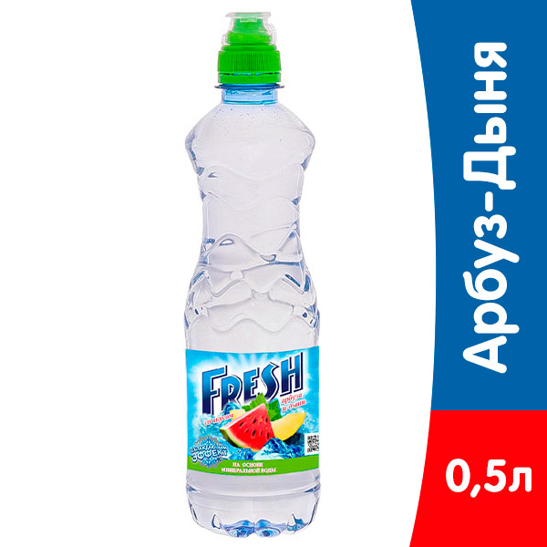 Напиток Fresh Арбуз-Дыня 0.5 литра, спорт, без газа, пэт, 10 шт. в уп.