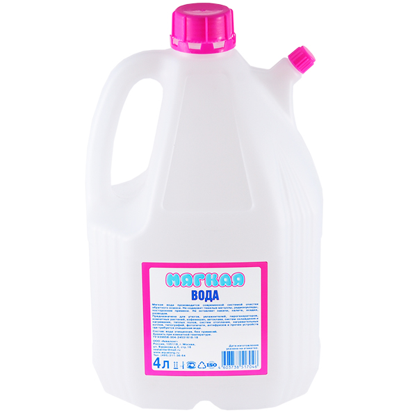 Дистиллированная вода для утюгов Мягкая вода 4 литра