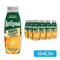 Нектар Добрый апельсин-мандарин 0.3 литра, пэт, 12 шт. в уп.