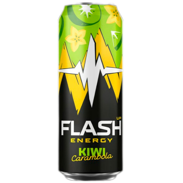 Энергетический напиток Flash Up Energy Киви Карамбола 0,45 литра, ж/б, 24 шт. в уп.