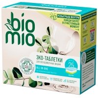 Таблетки для посудомоечной машины BioMio Bio-Total Эвкалипт 25 шт