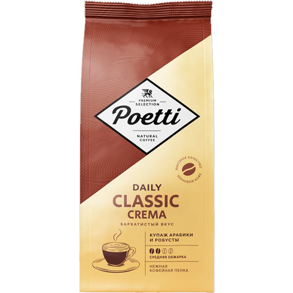 Кофе Poetti Daily Classic Crema зерно 1 кг