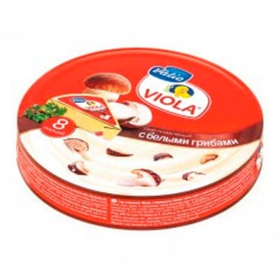 Сыр Valio Viola в треугольничках с белыми грибами 50% БЗМЖ 130 гр