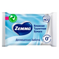 Влажная туалетная бумага Zemma Pure 40 листов