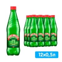 Вода Knjaz Milos 0.5 литра, газ, пэт, 12 шт. в уп.
