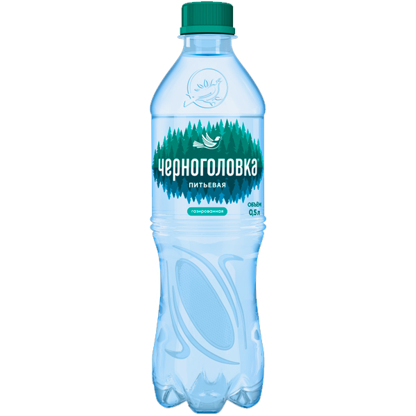 Вода Черноголовская питьевая 0.5 литра, газ, пэт, 12 шт. в уп
