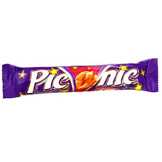 Шоколадный батончик Picnic Грецкий орех в упаковке 52 гр (35 шт)
