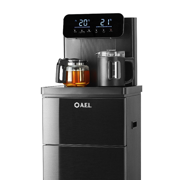 Кулер с чайным столиком Тиабар AEL LD-AEL-80a черный (шкафчик 4 литра)