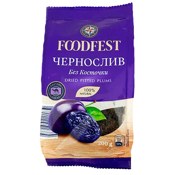 Чернослив Foodfest сушёный без косточки 200 гр
