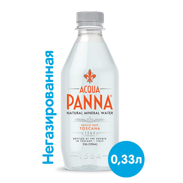 Вода Acqua Panna 0.33 литра, без газа, пэт, 24 шт. в уп Вода Acqua Panna 0.33 литра, без газа, пэт, 24 шт. в уп. - фото 1